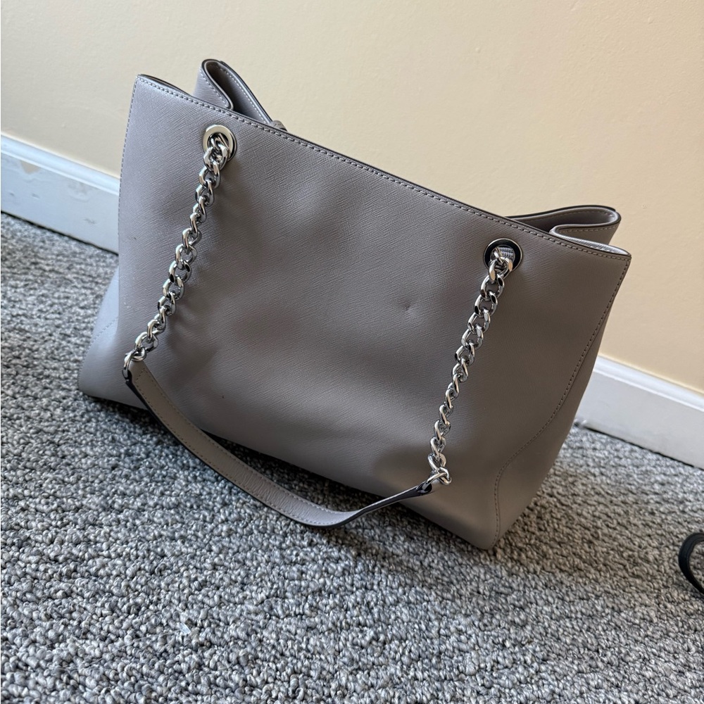 Michael Kors Silver Gray Tote Bag - Picture 3 of 4